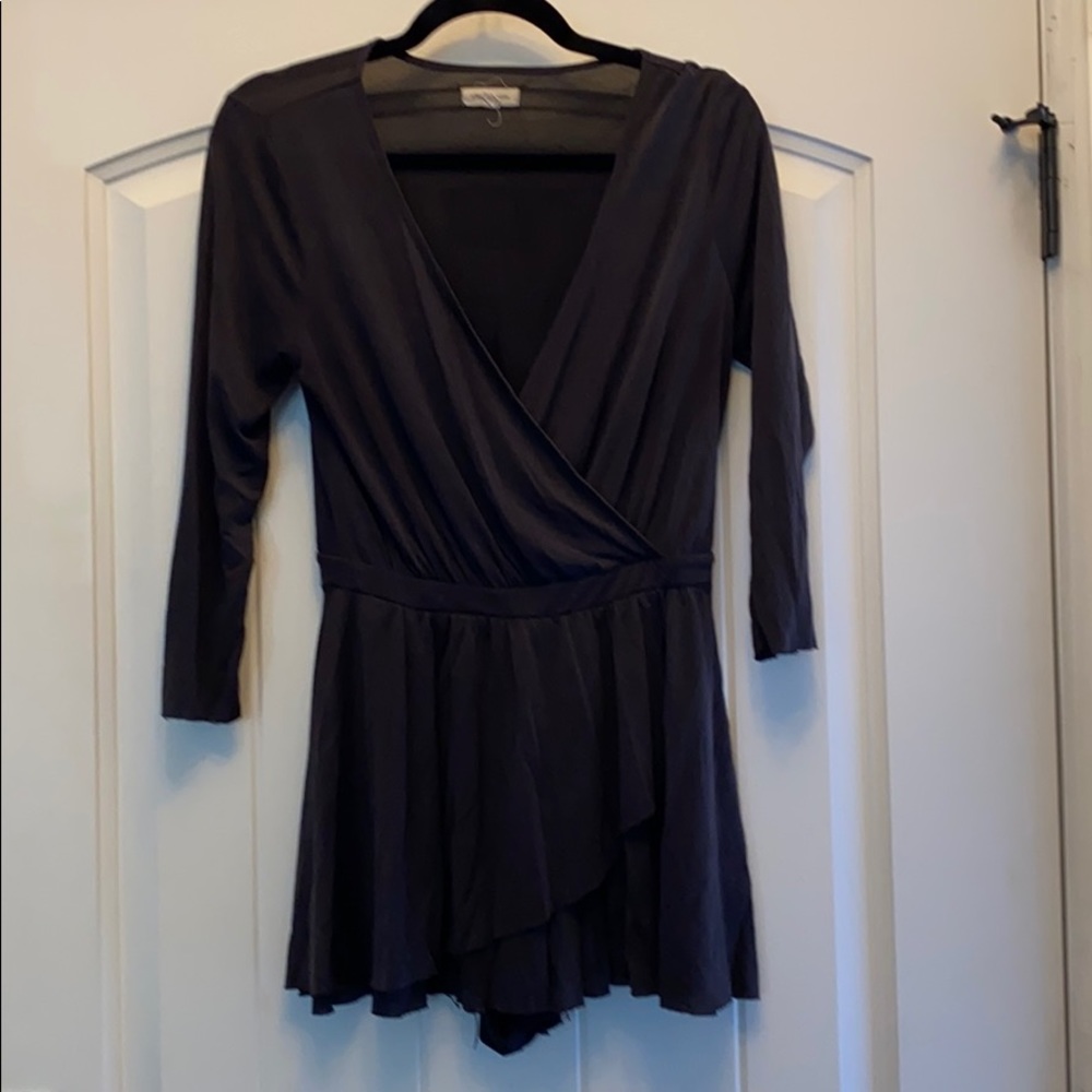 Dark Grey Long Sleeve Romper